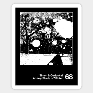 Simon & Garfunkel - A Hazy Shade of Winter / Minimalist Artwork Design Sticker